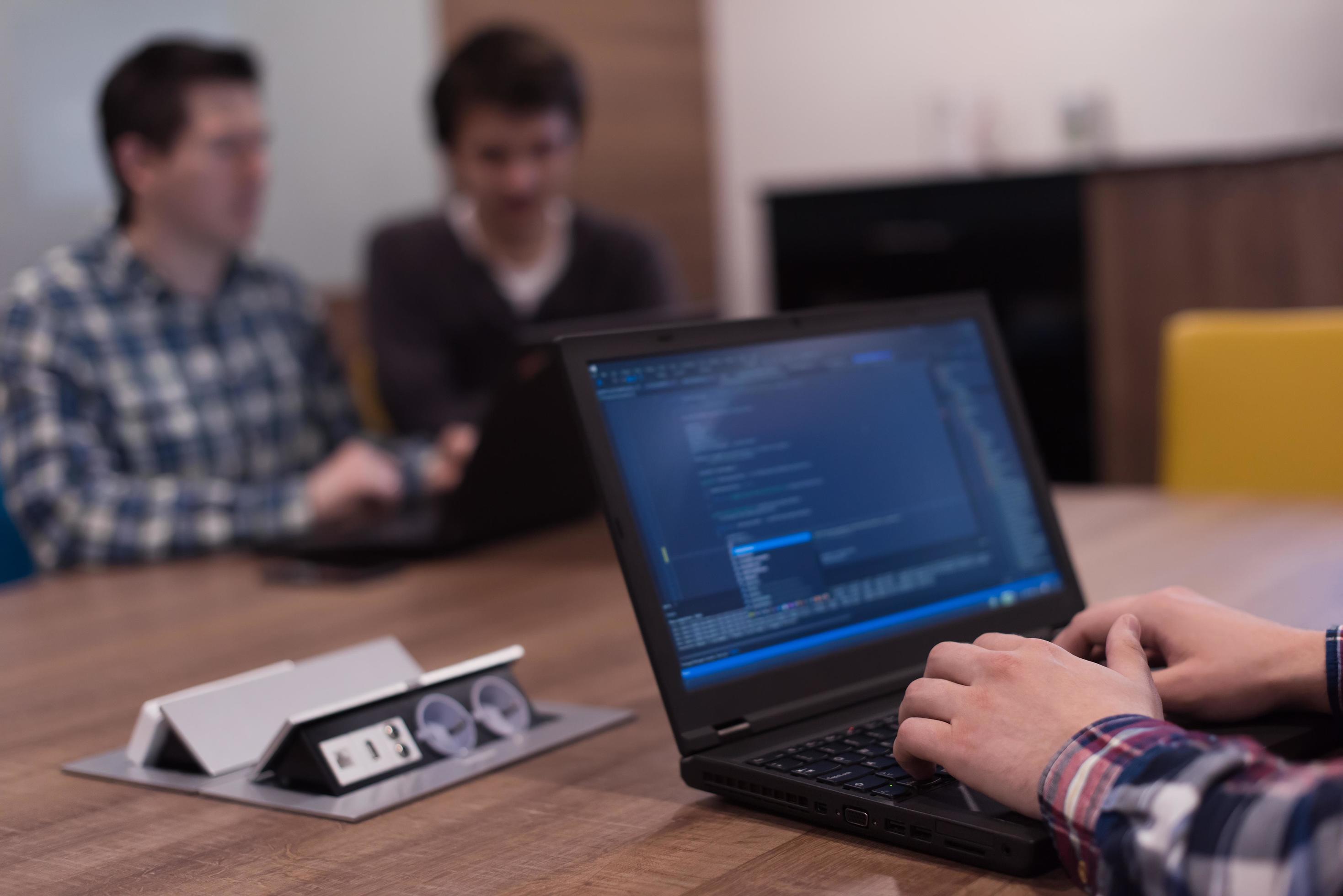 programmer writing programming code 12535171 Stock Photo at Vecteezy