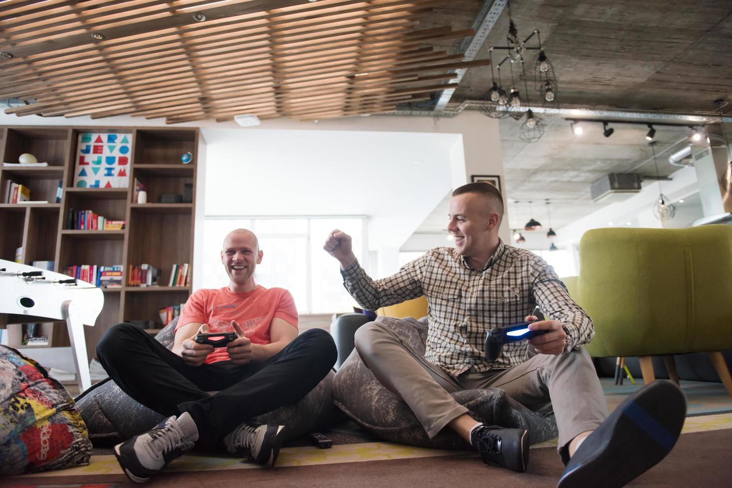 startup Office Workers Playing computer games photo