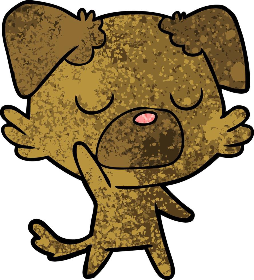 personaje de perro de dibujos animados vector