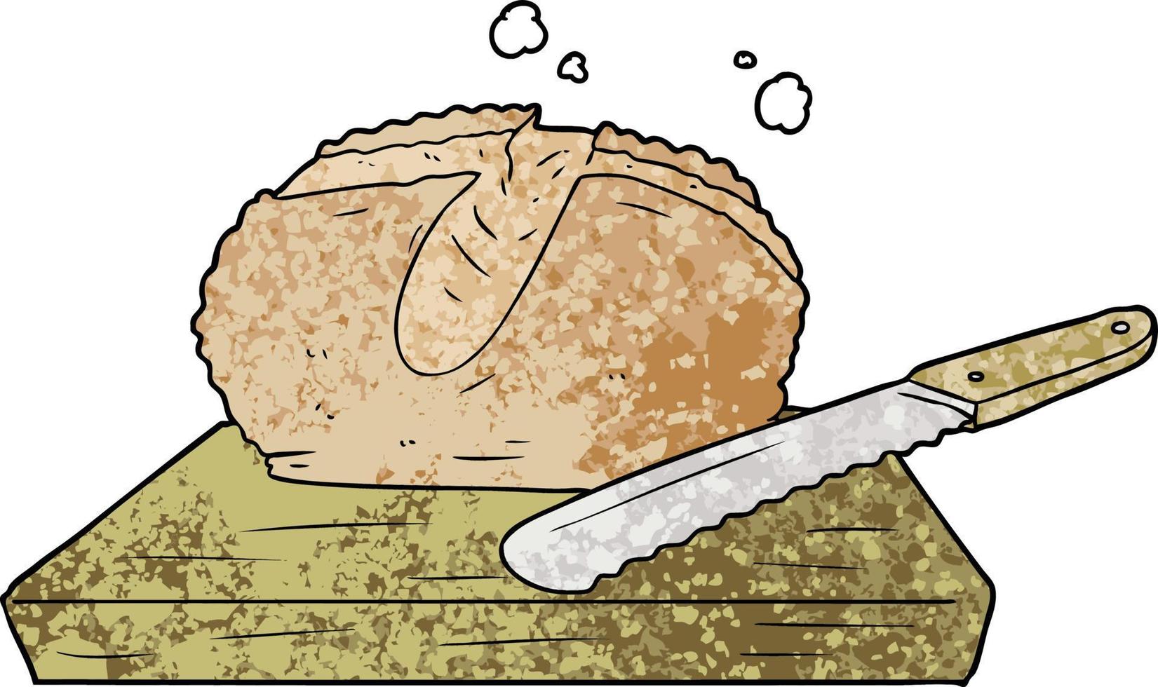 cartoon doodle bread vector