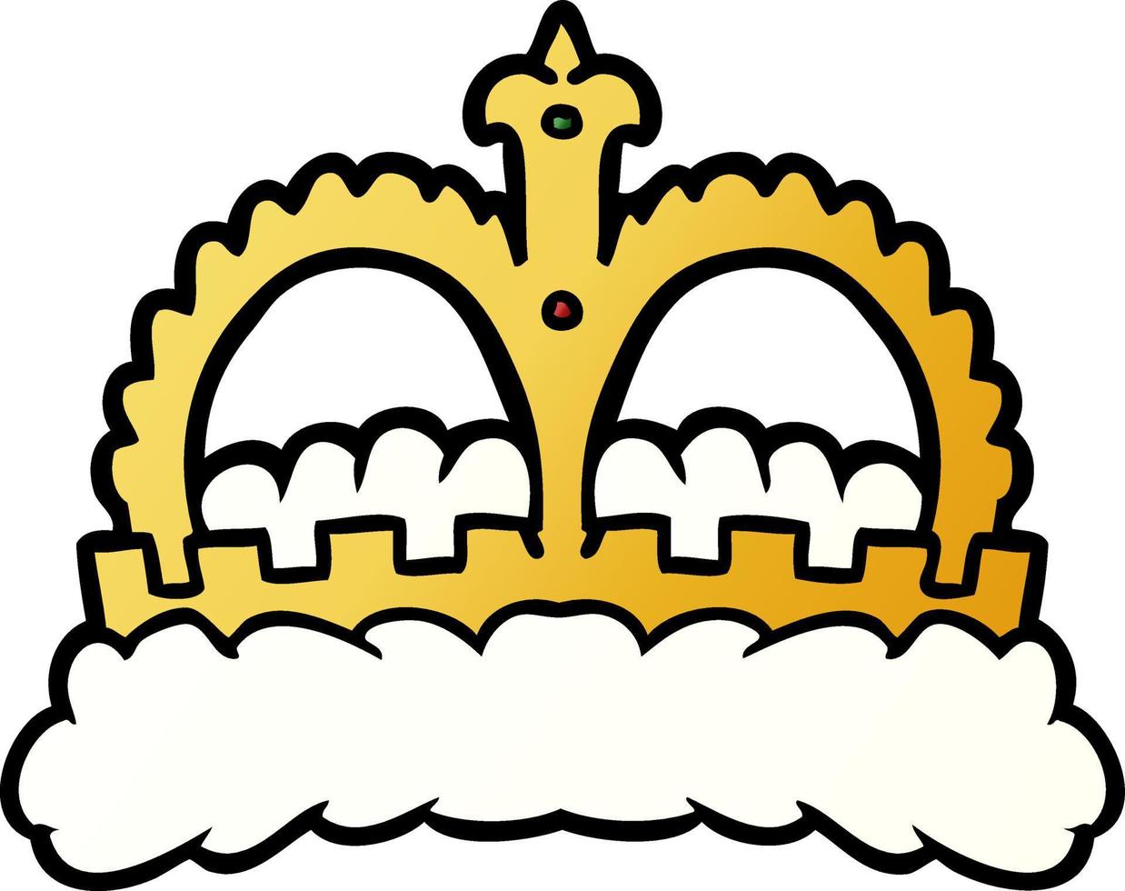 cartoon doodle crown vector