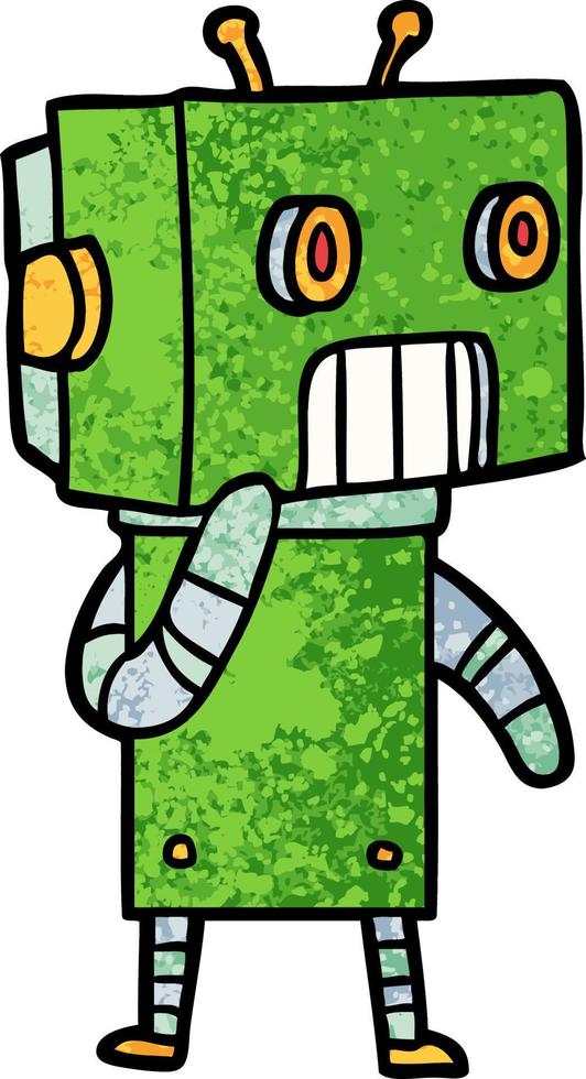 personaje de robot de dibujos animados vector