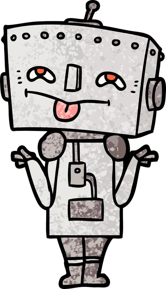 personaje de robot de dibujos animados vector