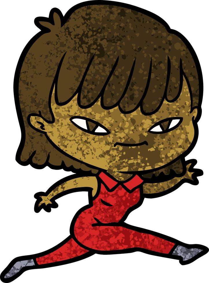 cartoon woman character vector