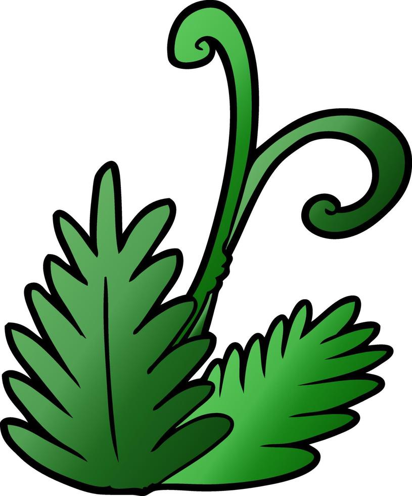 cartoon green leaf vector