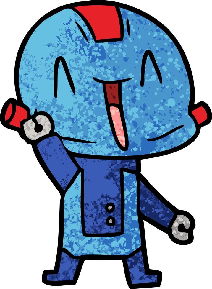 personaje de robot de dibujos animados vector