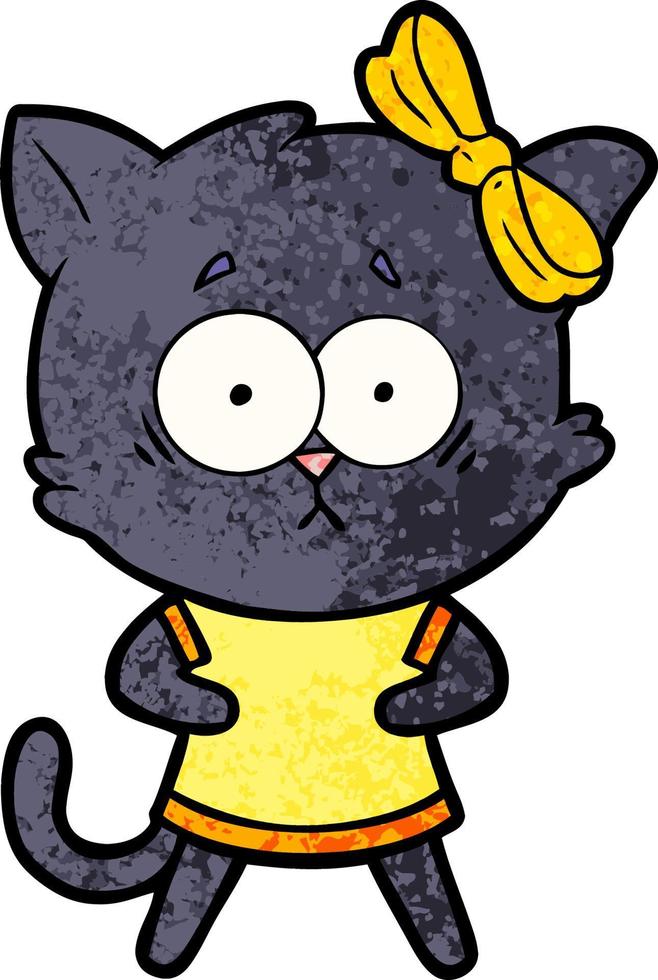 cartoon cat character vector