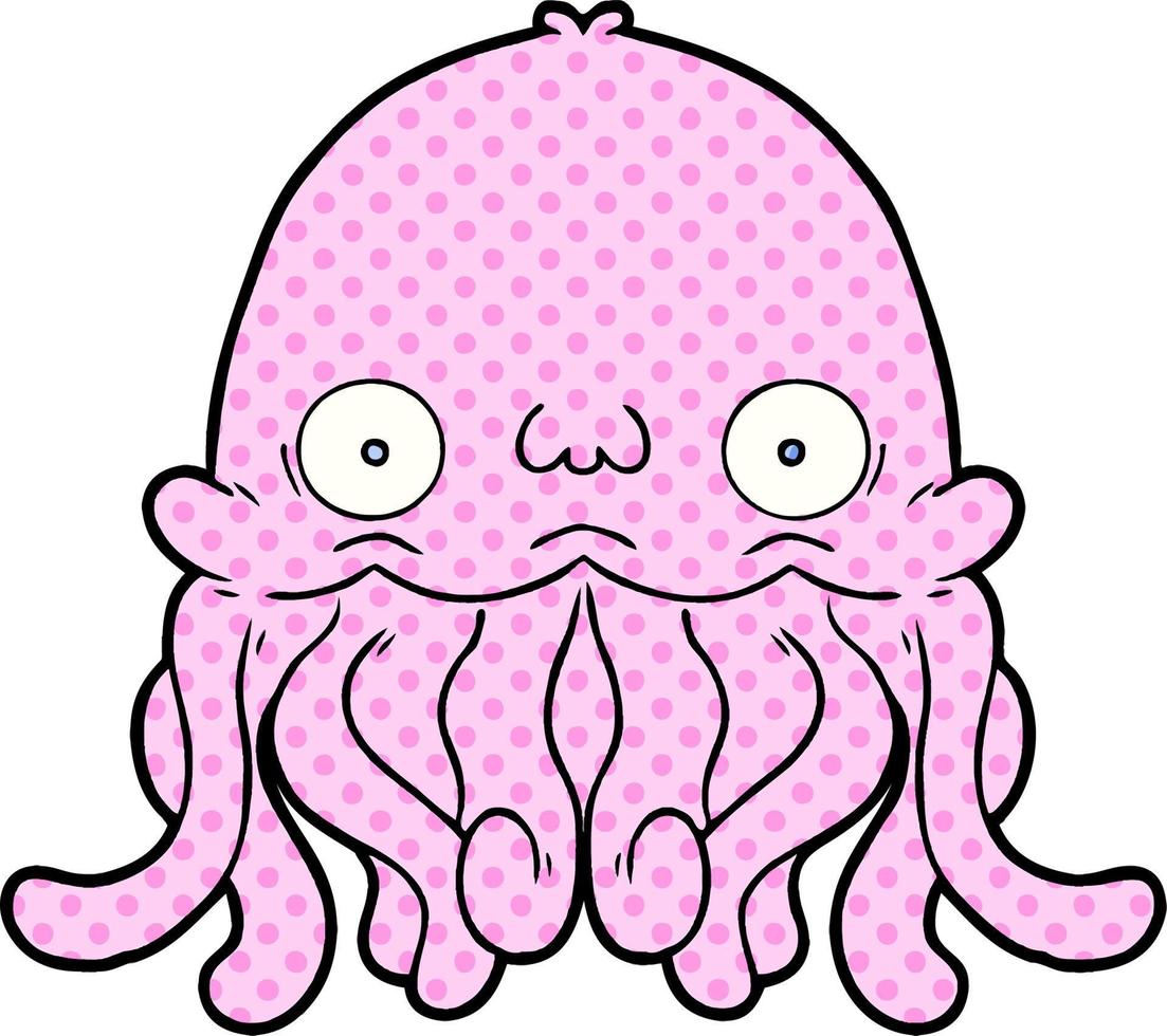 cartoon squid character vector