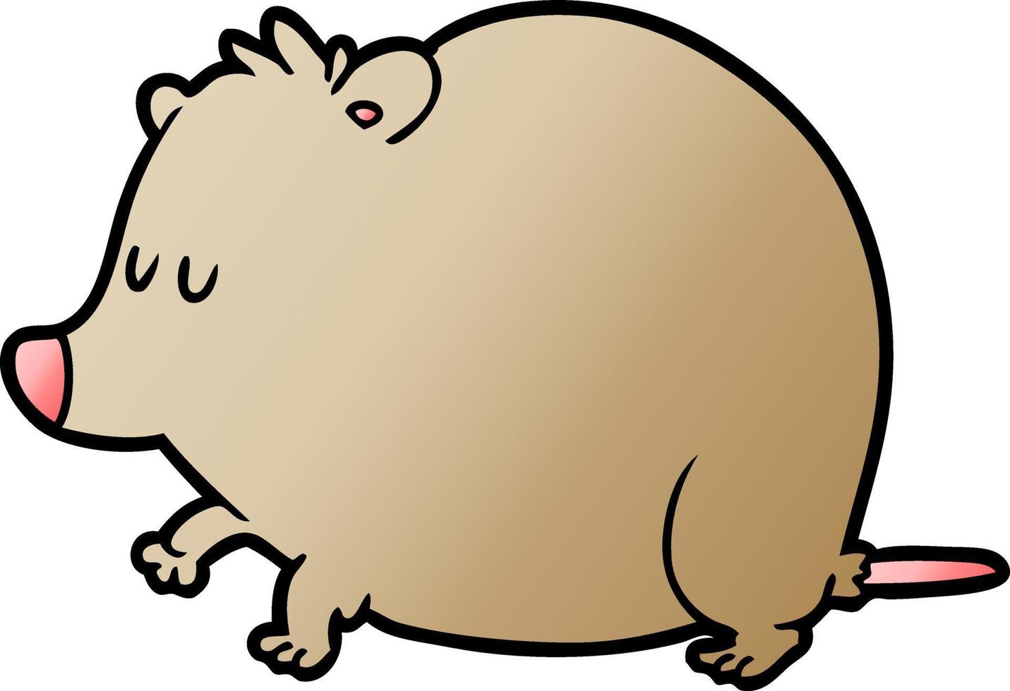cartoon doodle character shrew vector