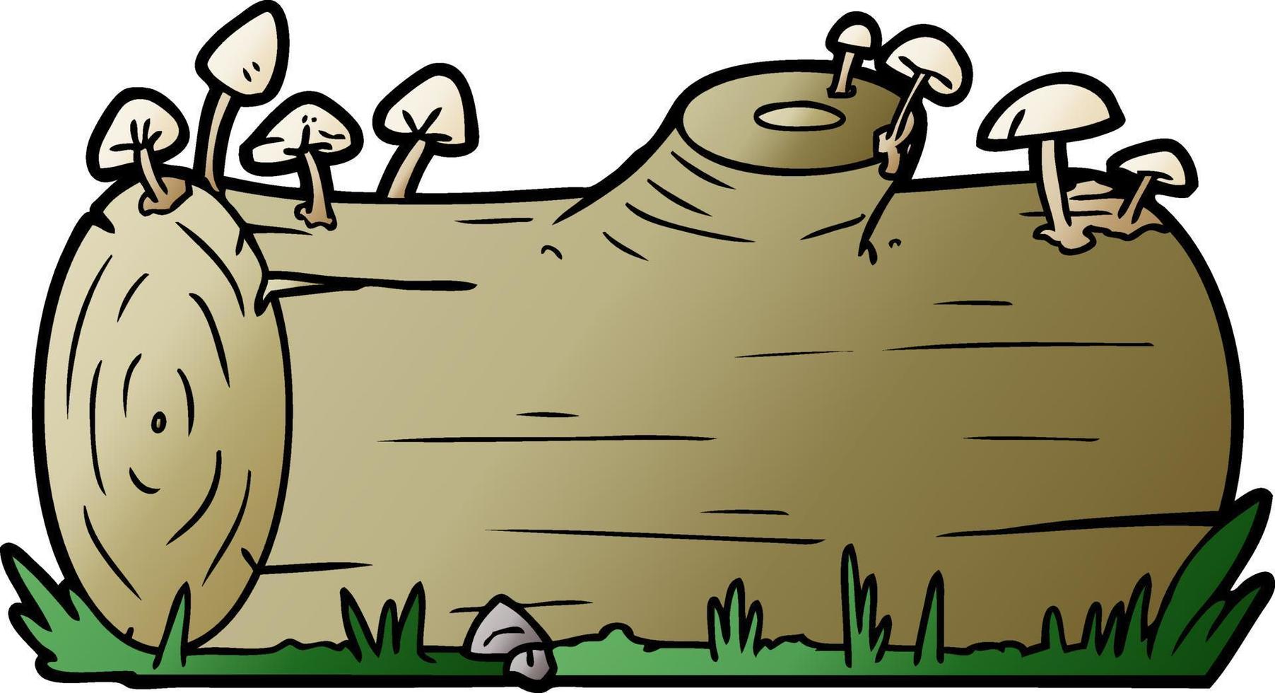cartoon doodle log vector