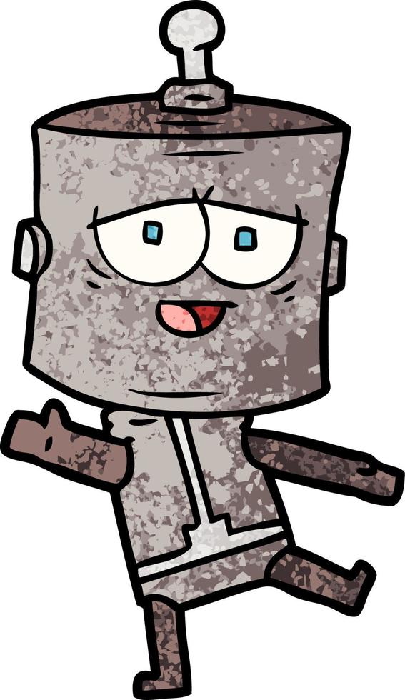 cartoon doodle character robot vector