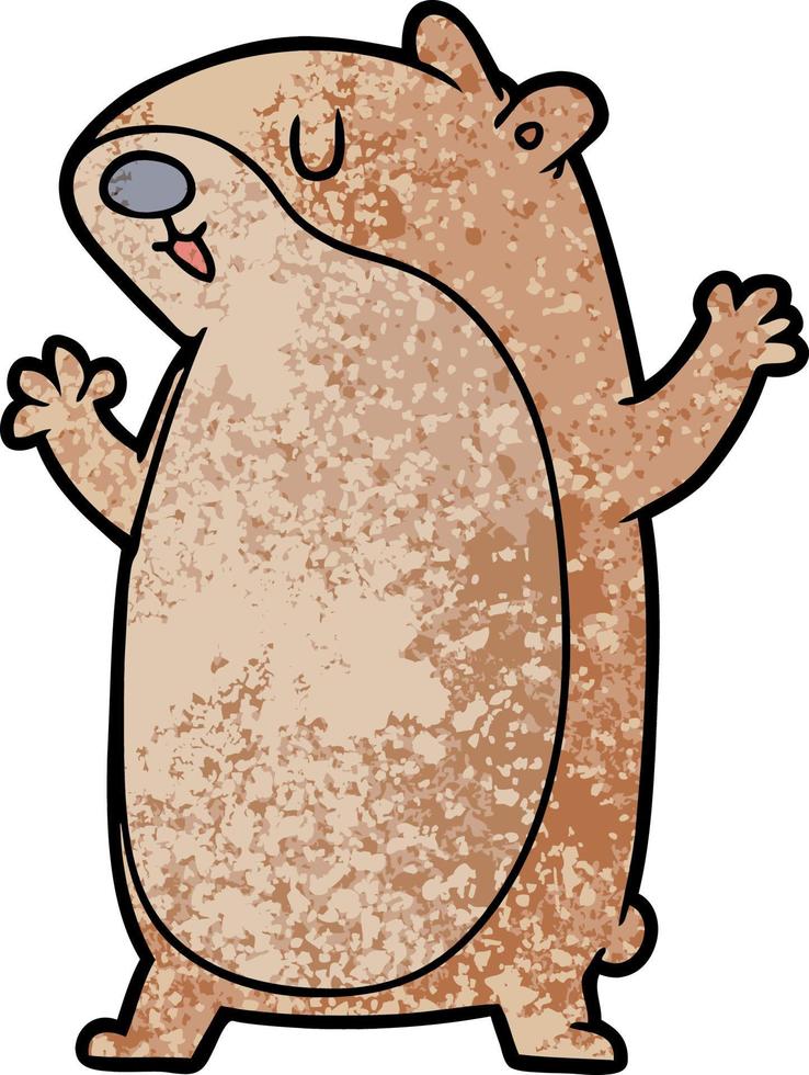 cartoon doodle character gerbil vector