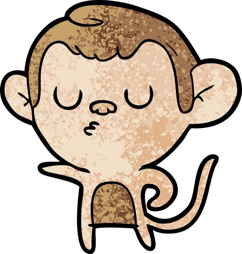 cartoon doodle character monkey vector