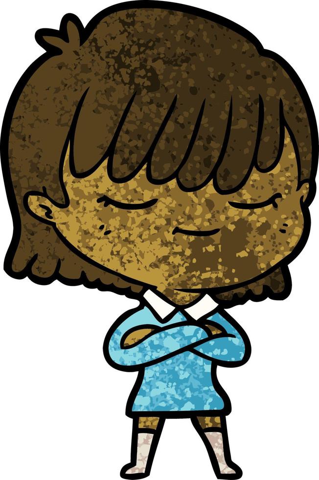 cartoon doodle character woman vector