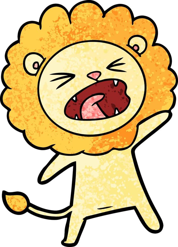 cartoon doodle character lion vector