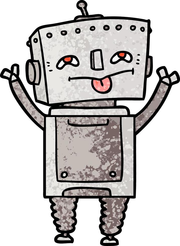 cartoon doodle character robot vector