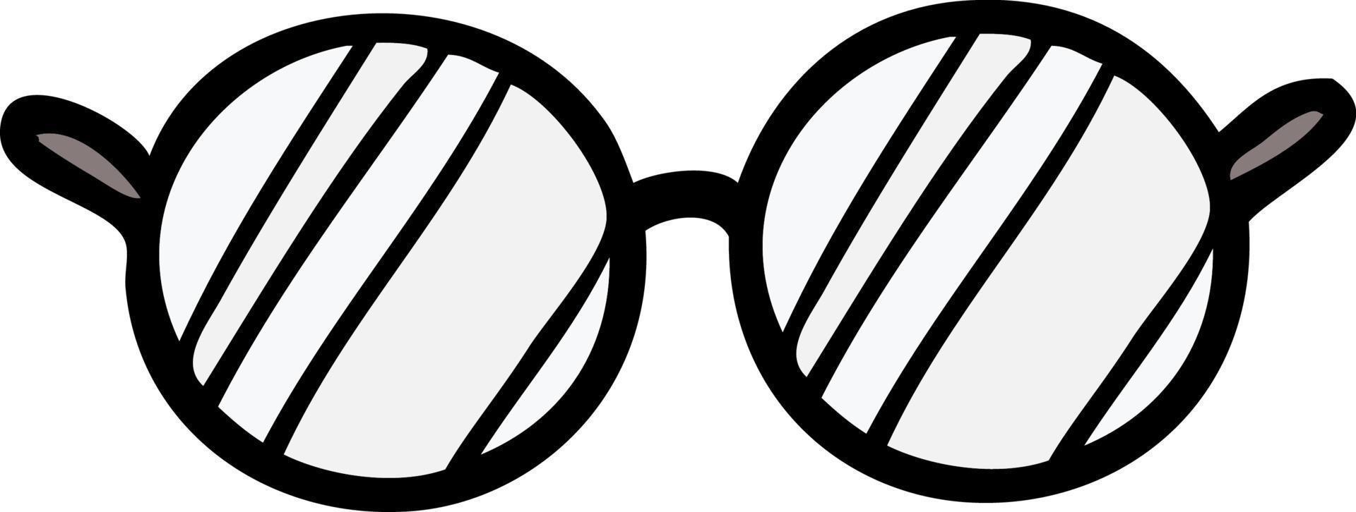 cartoon spectacles line art vector