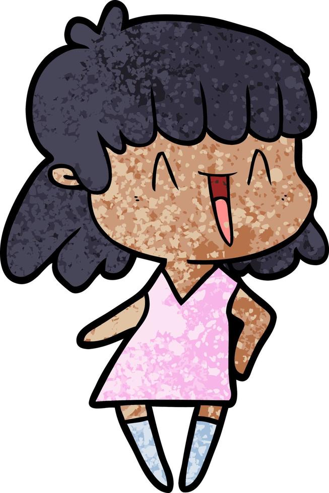 cartoon girl character vector