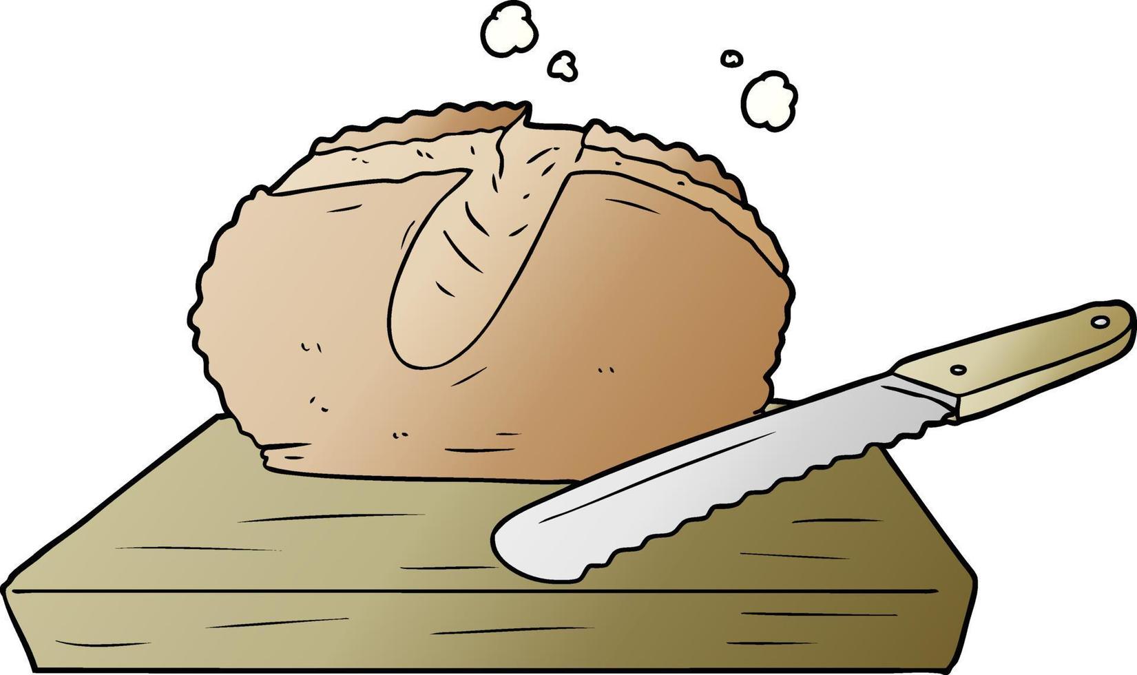 cartoon doodle bread vector