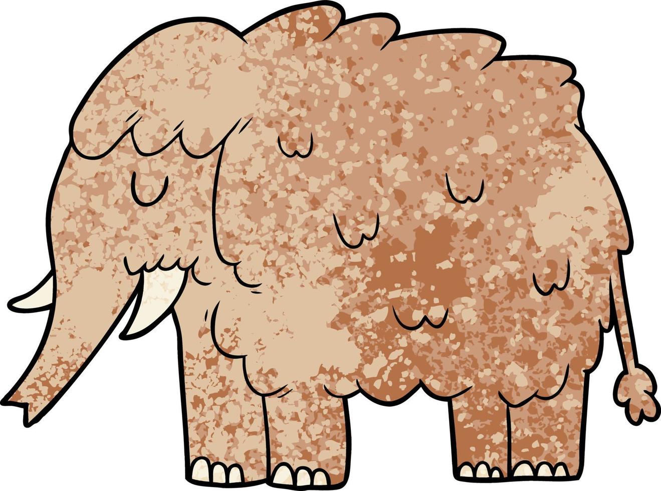 personaje mamut de dibujos animados vector