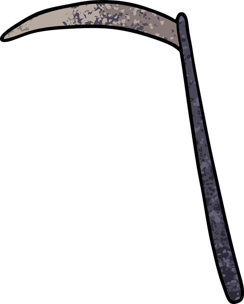 cartoon doodle scythe vector