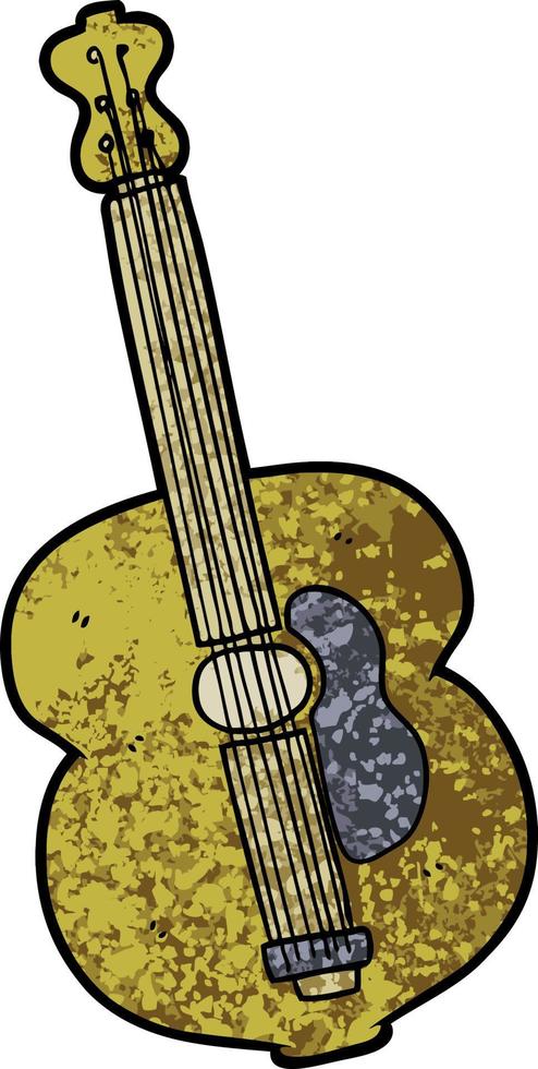 cartoon doodle guitar vector