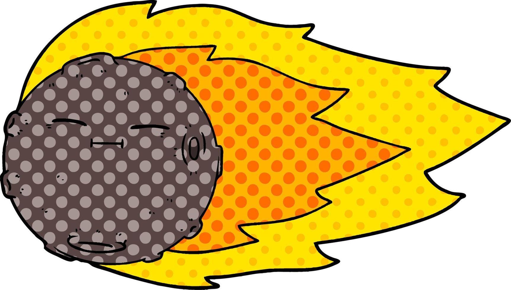 personaje de meteorito de dibujos animados vector