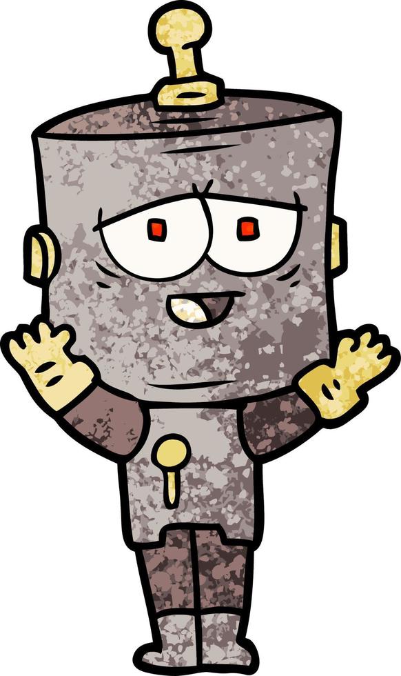 personaje de robot de dibujos animados vector