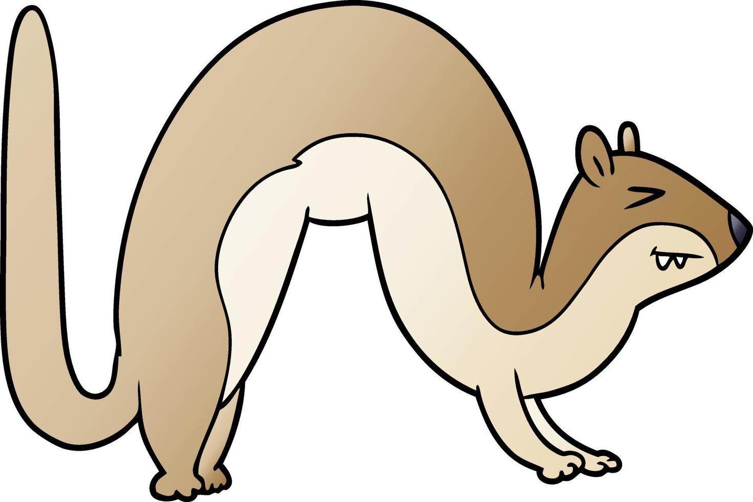 cartoon weasel character vector