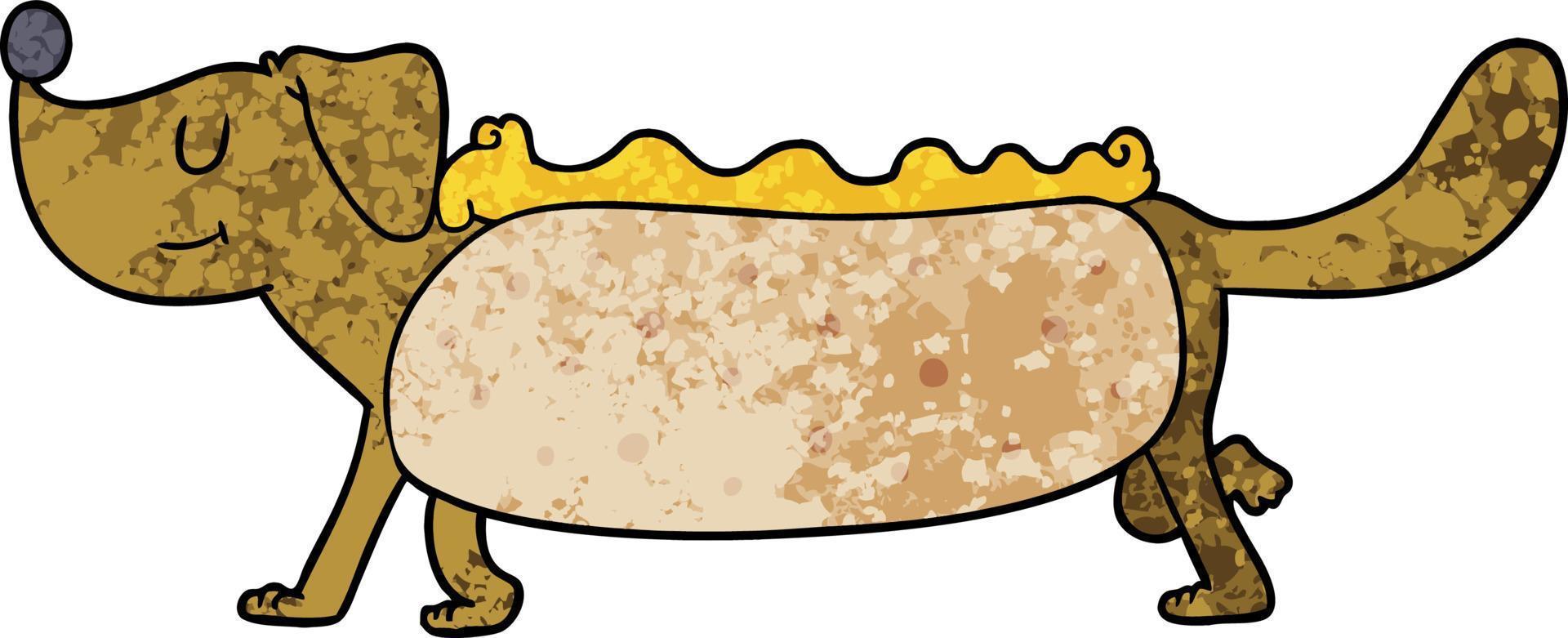 cartoon hotdog character vector