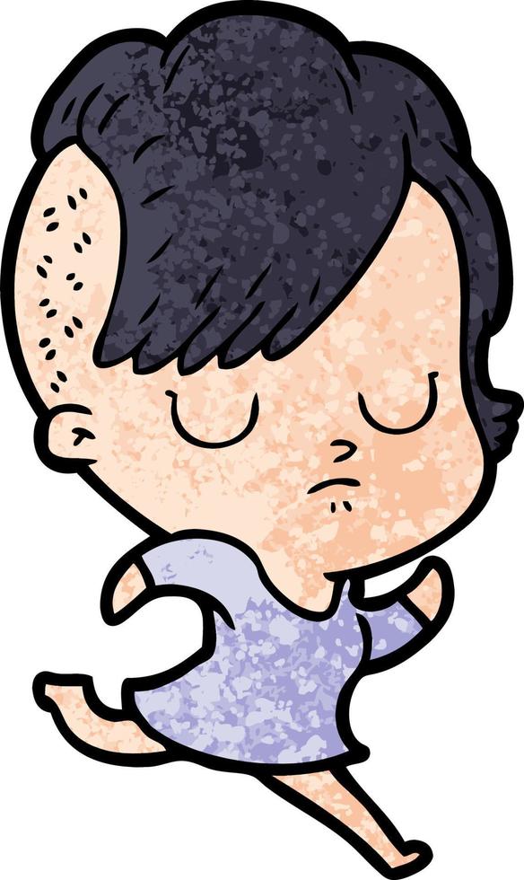 cartoon woman character vector
