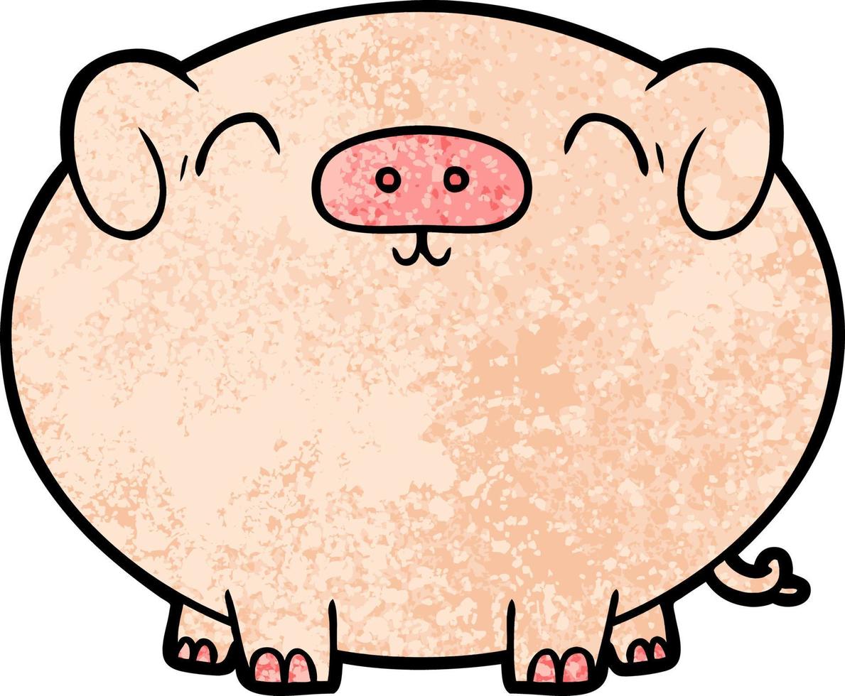 cartoon pig character vector