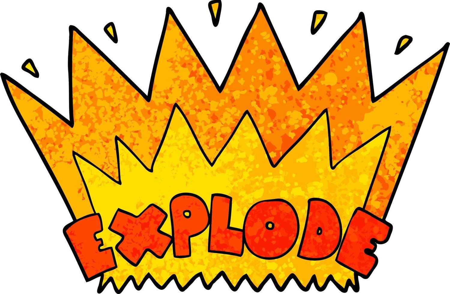 vector cartoon explosion with lettering