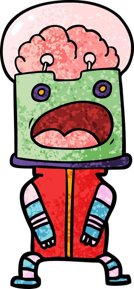 personaje de robot de dibujos animados vector