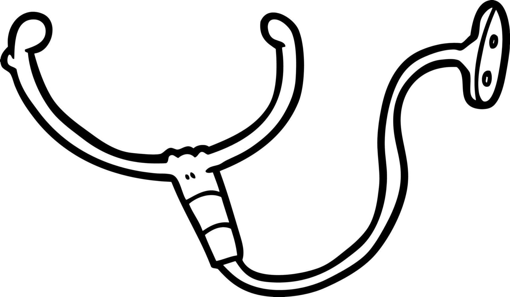 cartoon stethoscope line art vector