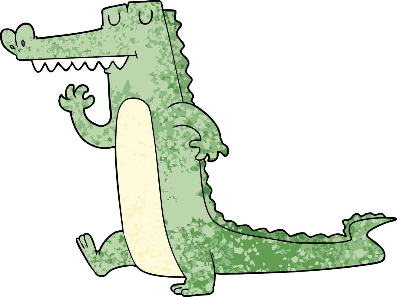 cartoon crocodile character vector