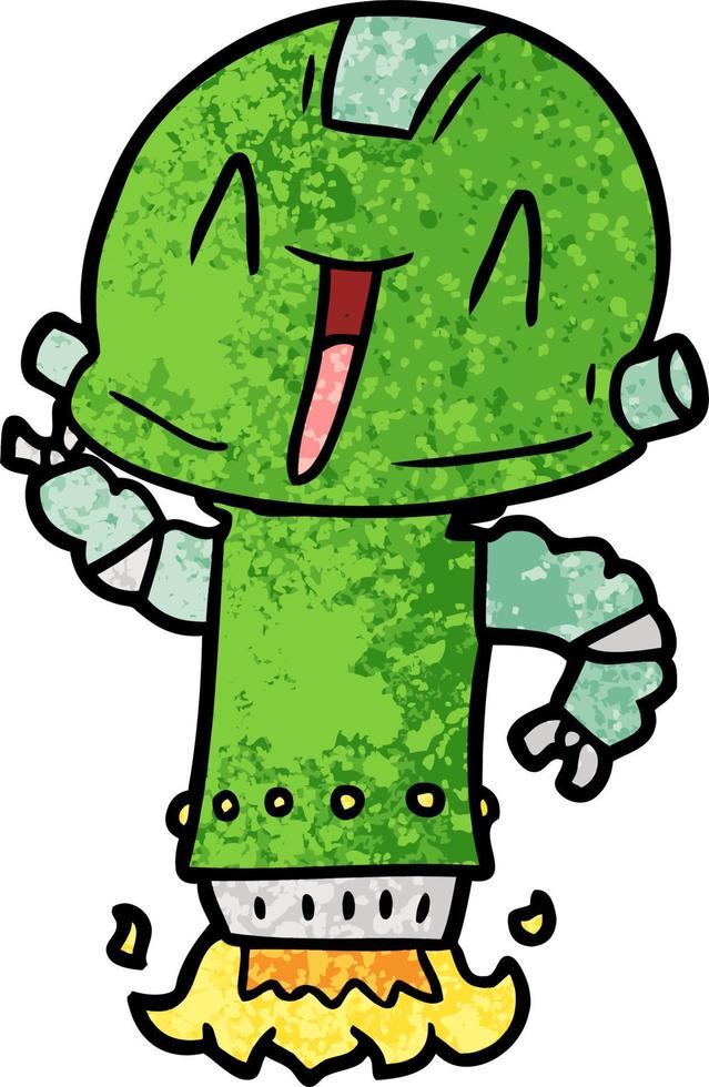 cartoon doodle character robot vector