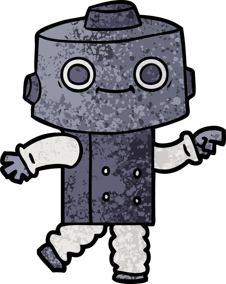 cartoon doodle character robot vector
