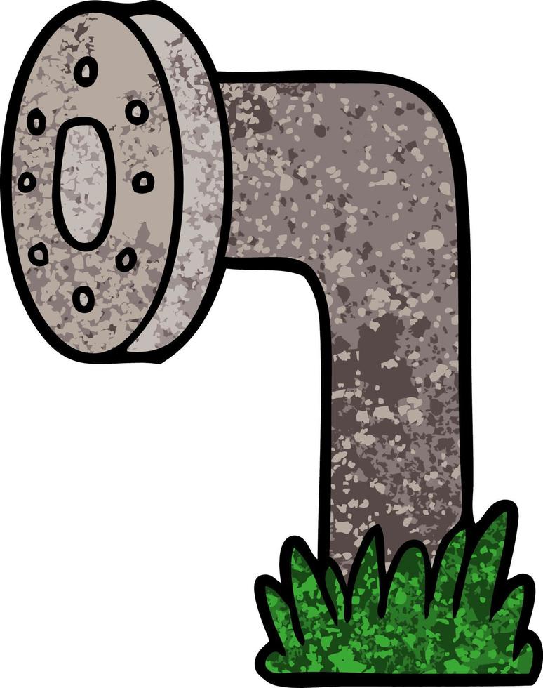 cartoon doodle pipe vector