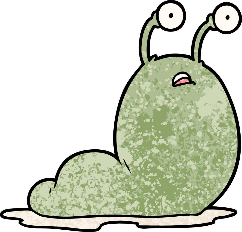 cartoon doodle character slug vector