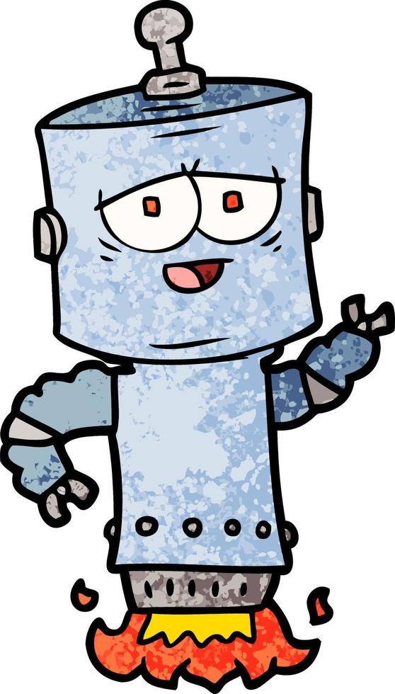 cartoon doodle character robot vector