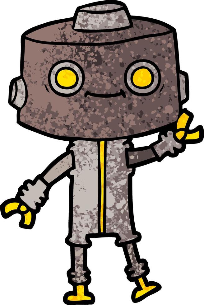 cartoon doodle character robot vector