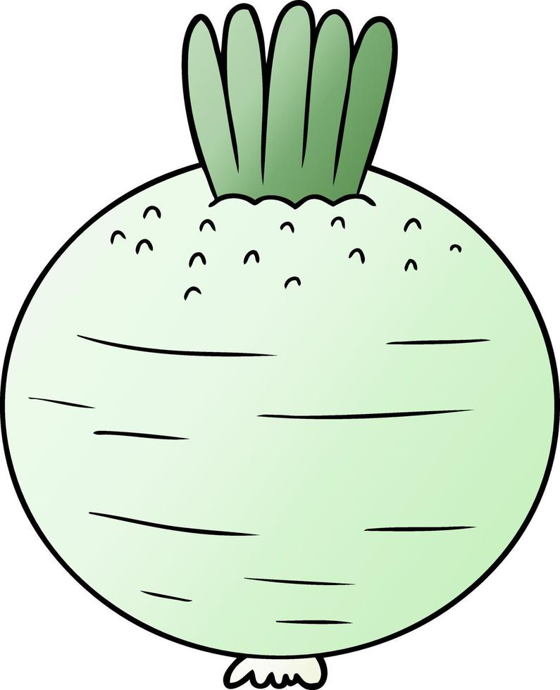 green cartoon turnip vector