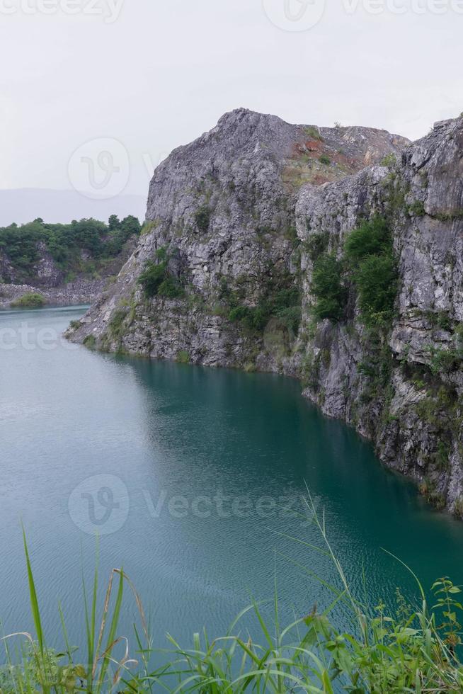 Limestone Mountains after the explosion of concessions. photo