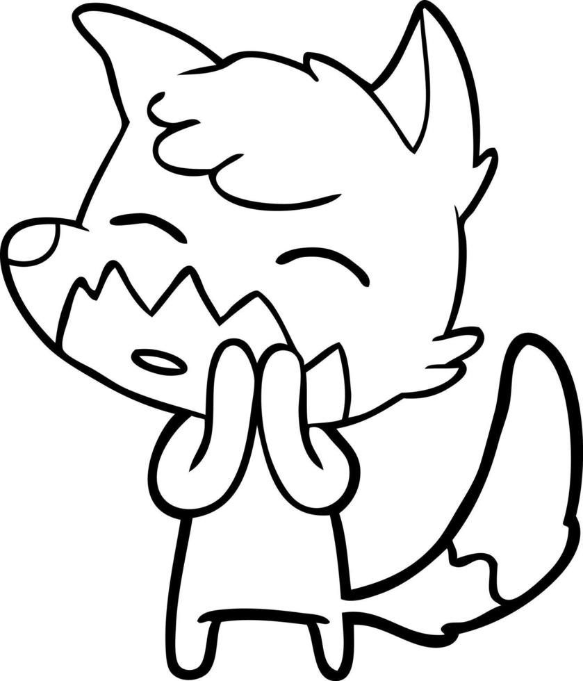 cartoon fox character vector