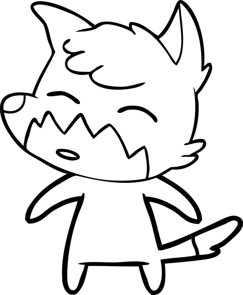 cartoon fox character vector