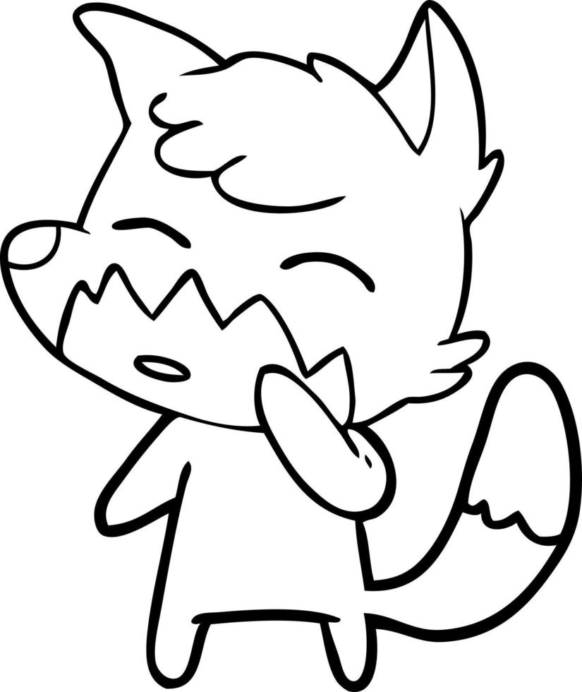 cartoon fox character vector