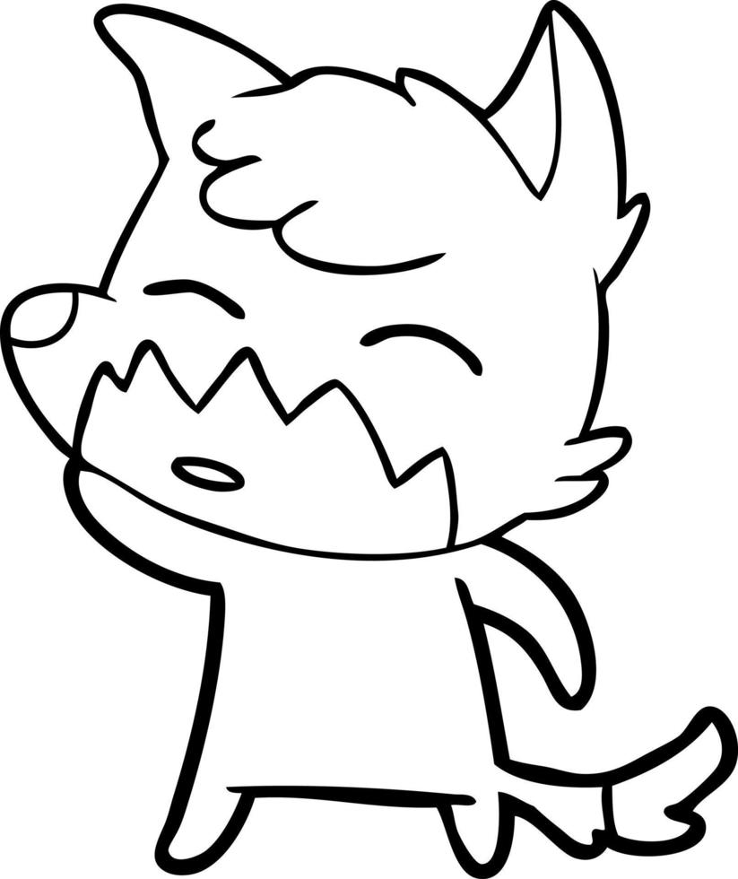 cartoon fox character vector