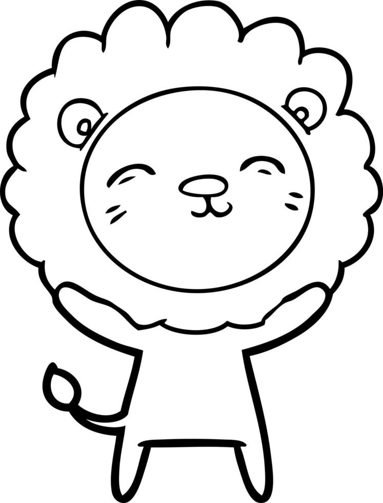 cartoon lion character vector