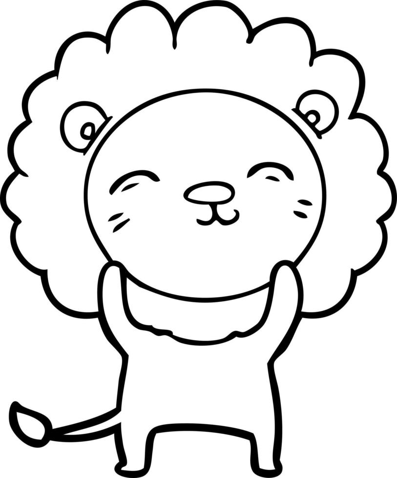 cartoon lion character vector